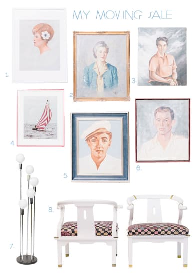 Vintage Art and Lamp