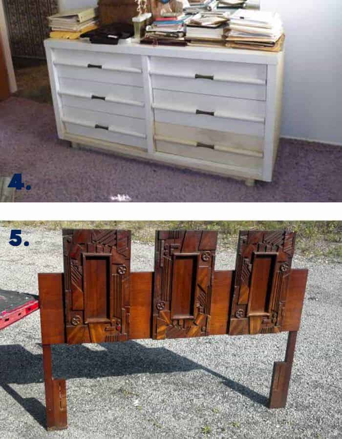 Vintage Dresser and Funky Heady Board