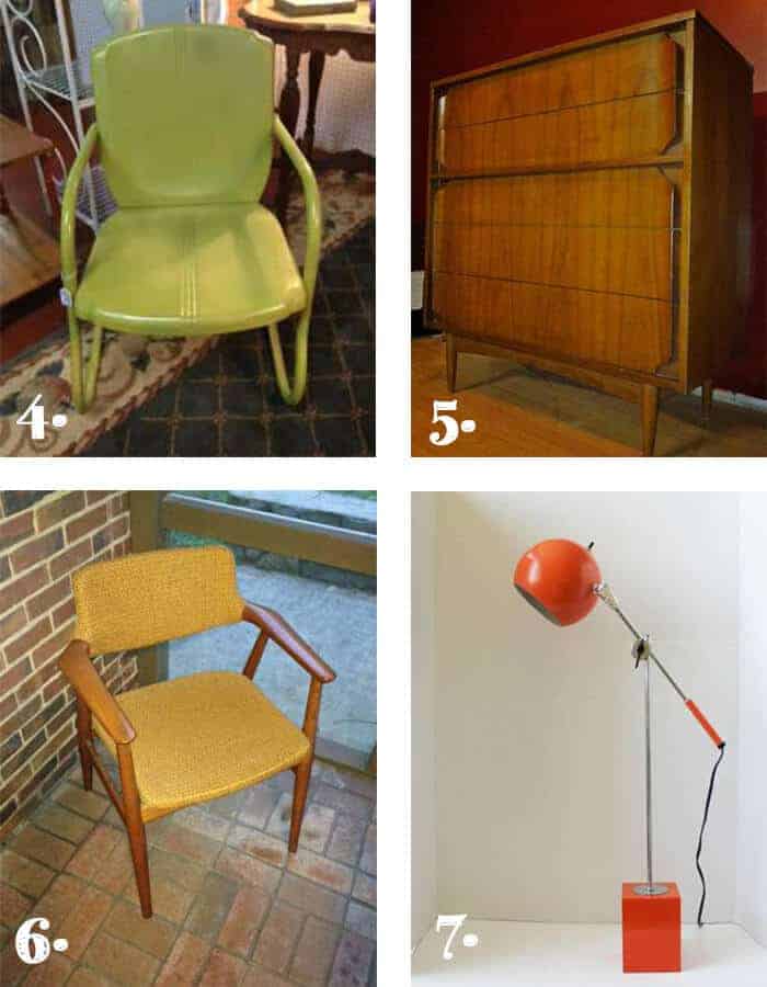 Vintage Lamp Chairs and Dresser nashville