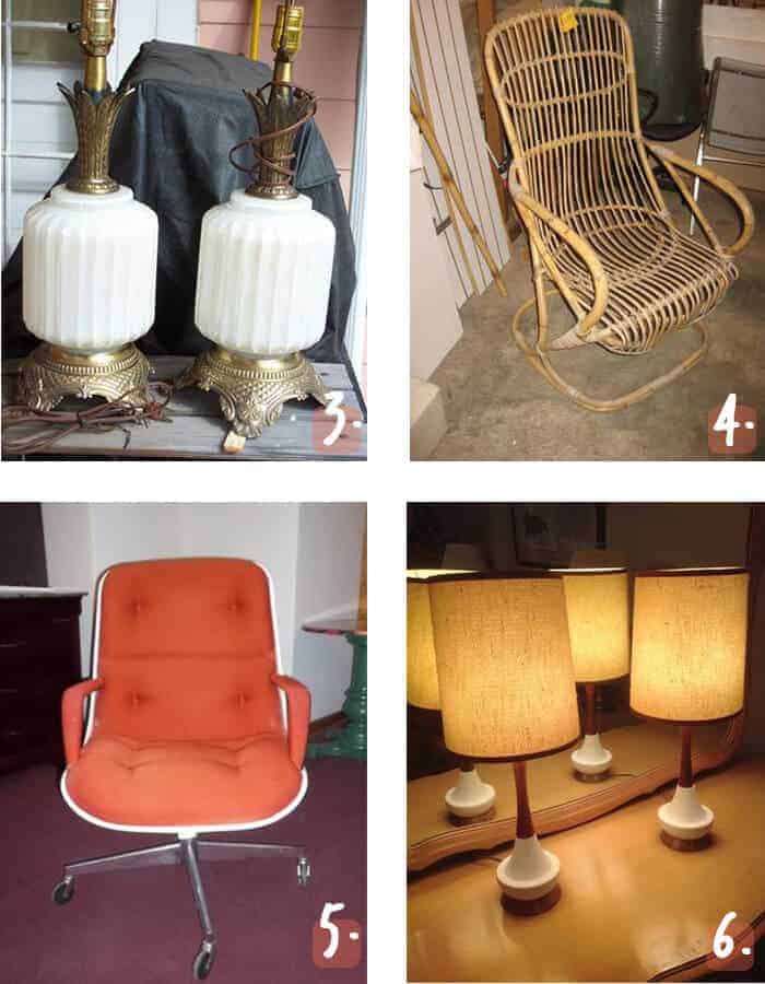 Vintage Lamps and Chairs Kansas City