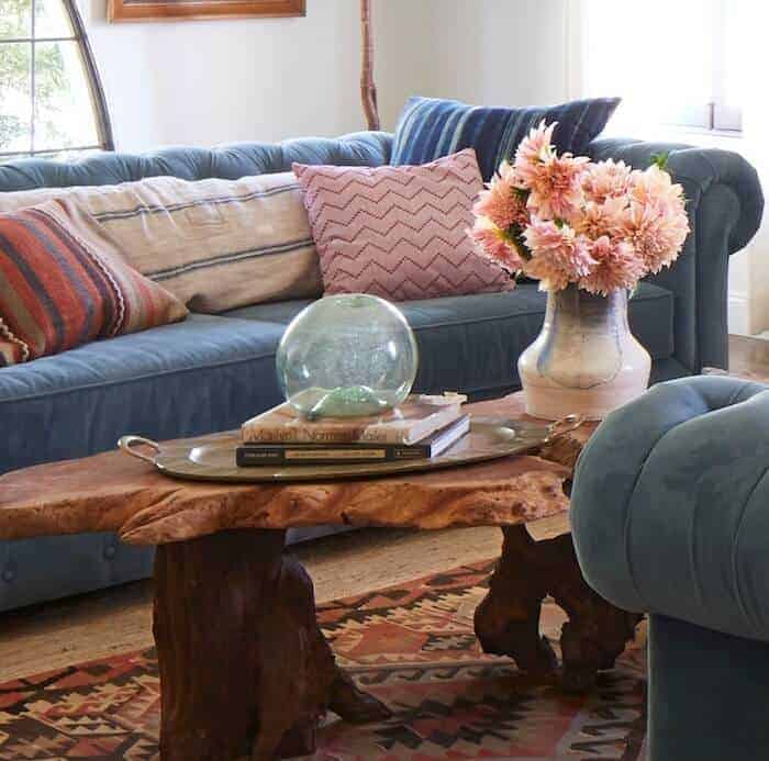 blue sofa