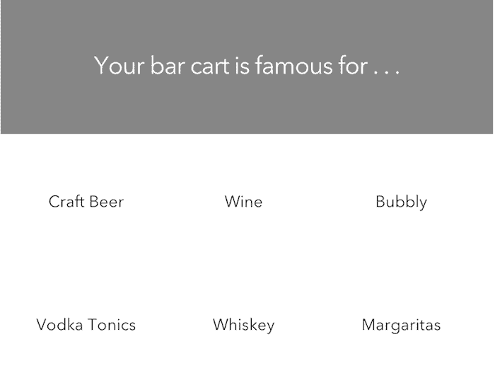 drink options