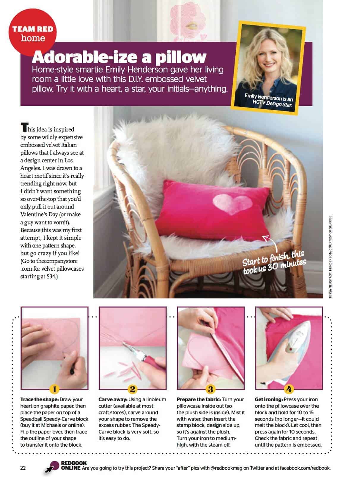 velvet heart pillow