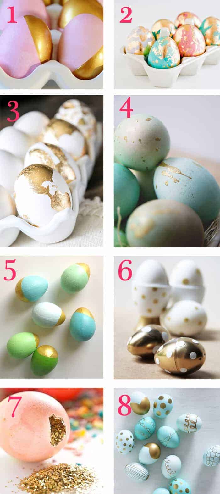 gold easter eggs