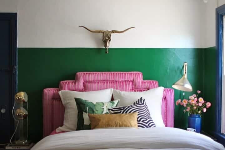 green stripe wall