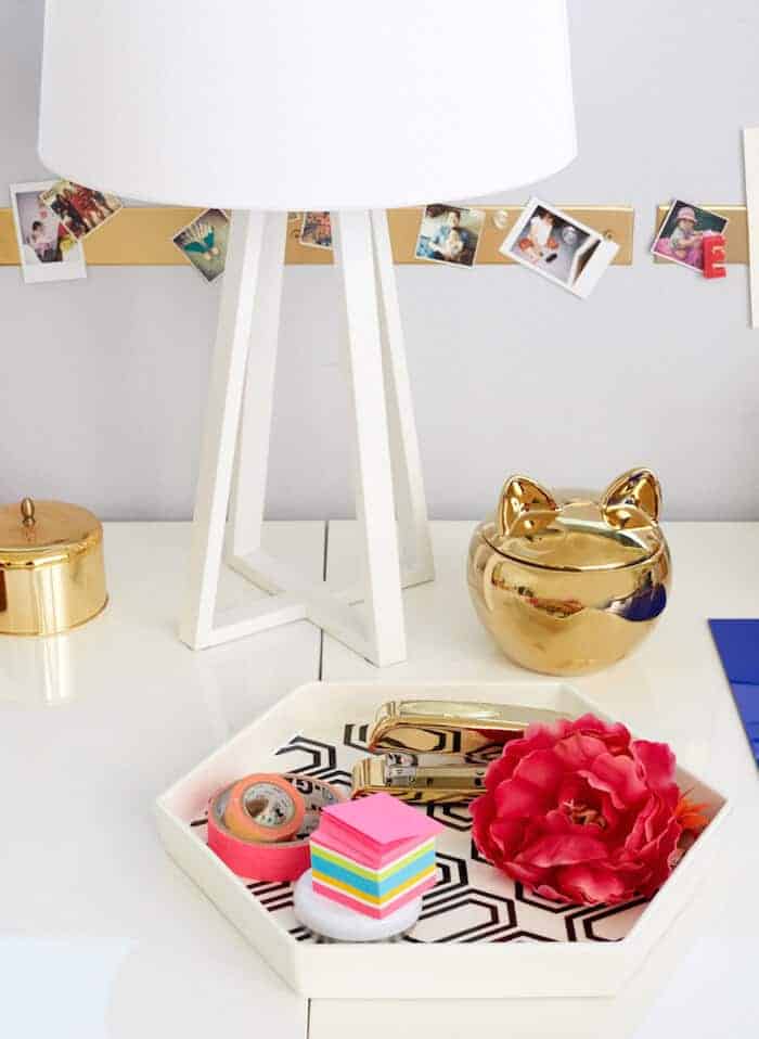 hot pink desk