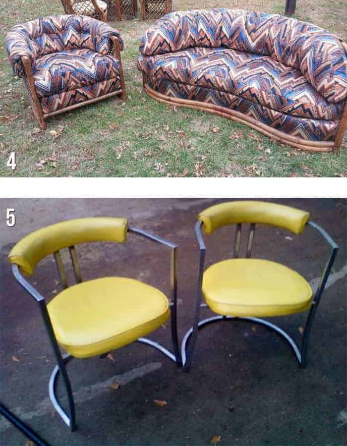 houston sofa and bright yellow chairs