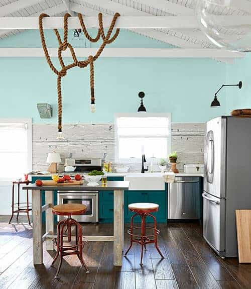 teal cabinetry