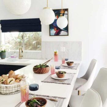 kitchen - navy and white