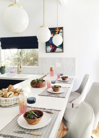 kitchen - navy and white