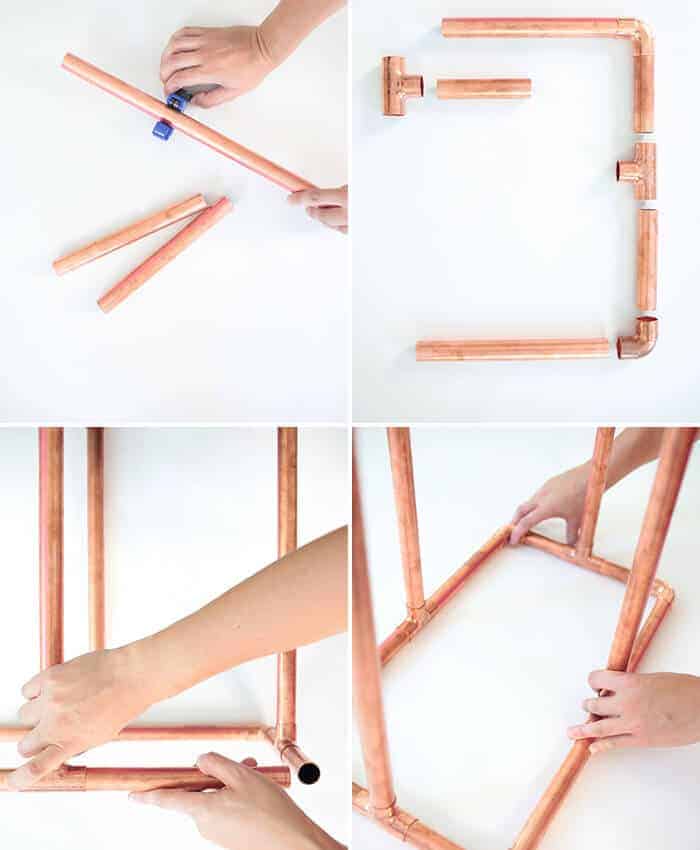 Customize It: Leather and Copper Side Table