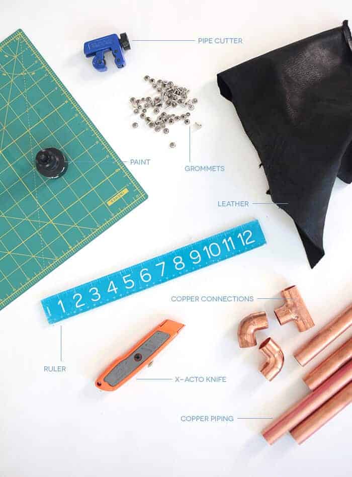 Customize It: Leather and Copper Side Table