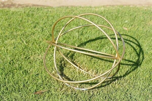 gold hula hoop light fixture