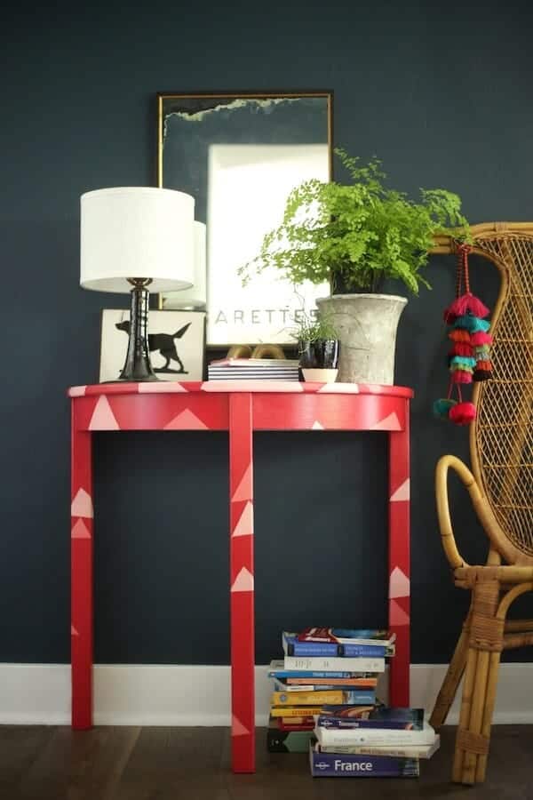 patterned painted table