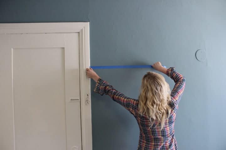 taping off walls for painting