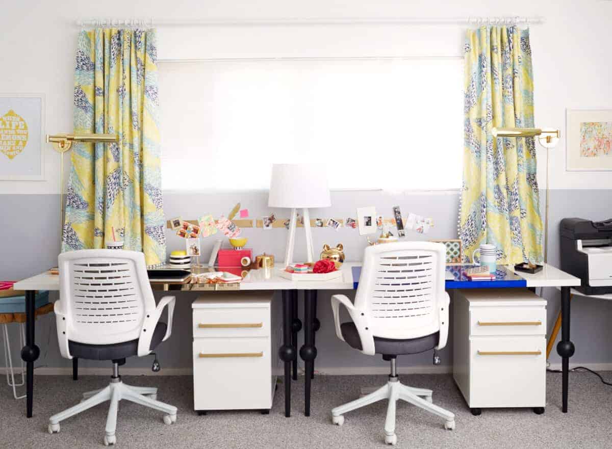 yellow and gray office
